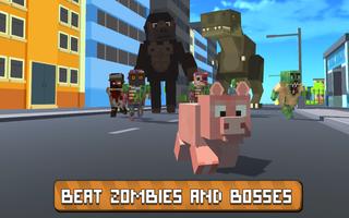 Blocky City 돼지 시뮬레이터 3D 스크린샷 2