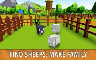 Blocky Farm Sheep Simulator تصوير الشاشة 2