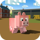 Blocky Pig Simulator 3D icône