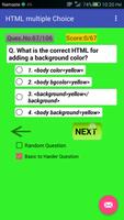 HTML Multiple Choice Question capture d'écran 1