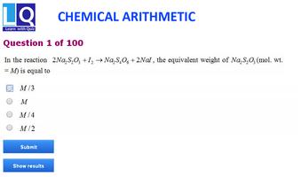 JEE CHEM CHEMICAL ARITHMETIC-1 স্ক্রিনশট 1