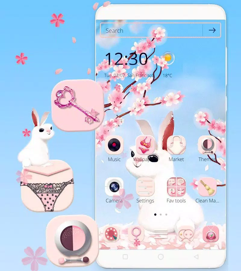 Sakura Rabbit Theme APK