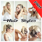 Hair Styles PRO (Step by Step) icône