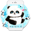 Blue Glitter Lovely Panda Theme