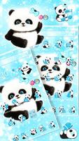Blue Glitter Lovely Panda Theme capture d'écran 1