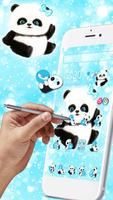 Blue Glitter Lovely Panda Theme capture d'écran 2