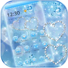 download Blu diamante luccichio tema wallpaper Blue Diamond APK
