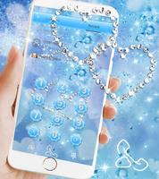 برنامه‌نما Blue Diamond Glitter Theme Wallpaper عکس از صفحه