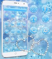 Biru berlian Glitter tema Wallpaper Blue Diamond screenshot 1