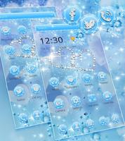 برنامه‌نما Blue Diamond Glitter Theme Wallpaper عکس از صفحه
