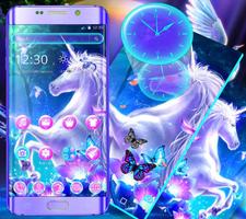 Blue Forest Unicorn Galaxy Theme Screenshot 2