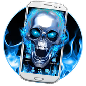 Blue Fire Cool Skull Theme icon