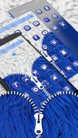 Màu xanh Furry Zipper Theme ảnh chụp màn hình 2
