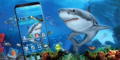 Blue Ocean Shark Theme ảnh chụp màn hình 3