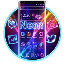 Niebieski Neon Light Theme aplikacja