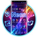 Tema Blue Neon Light APK