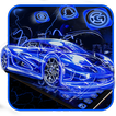 Blue Neon Racing Car Theme