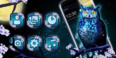 Motyw Blue Night Owl screenshot 3