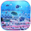 Azul mar Teclado Tema Mar profundo APK
