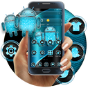 Blue Shinny Robot Science Theme APK