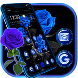 Romantic Blue Rose Theme ไอคอน