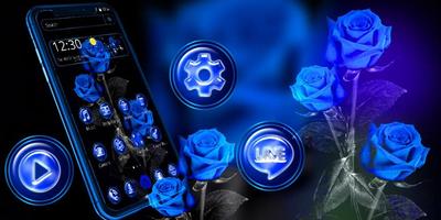 Romantic Blue Rose Theme скриншот 3