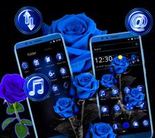 Romantic Blue Rose Theme 海報