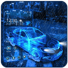 Blue Racing Car Theme icône
