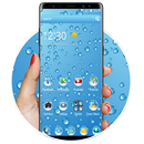 Blue Rainy Water Drop Theme APK