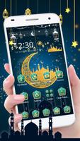 Blue Ramadan Mubarak Moon Theme Plakat