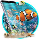 Blue Water Fish Aquarium Theme simgesi