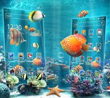 Thème Aquarium Blue Water Fish capture d'écran 2