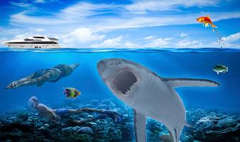 Shark Attack Blue Whale 3D Adventure Game capture d'écran 2