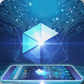Blue Tech Cube Theme