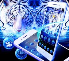 Blue White Tiger Theme 截图 1