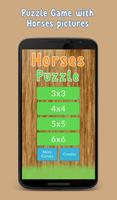Puzzle-Spiel: Pferde Plakat