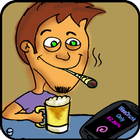 Beer and weed - drunk test icon