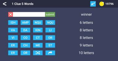 1 Clue 5 Words スクリーンショット 1