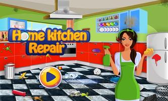 إصلاح المطبخ المنزلي ألعاب الت الملصق