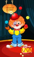 verkleiden Clown Plakat