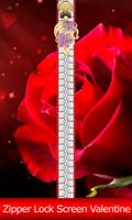Zipper Lock Screen Valentine poster