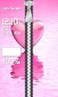 Zipper Lock Screen Valentine screenshot 3
