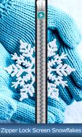 Zipper Lock Screen Snowflakes پوسٹر