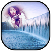 Waterfall photo frame icon