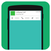 Lollipop Style Call Screen Zeichen