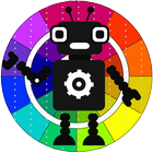 Robot games coloring book icon