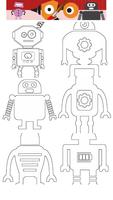 Robot games coloring book poster