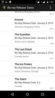 Blu-ray Release Dates تصوير الشاشة 3