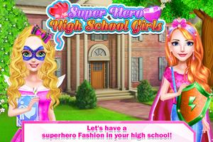 Superhero High School Girls الملصق