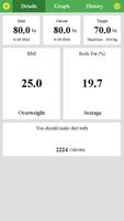 BMI, body, weight Tracker captura de pantalla 1